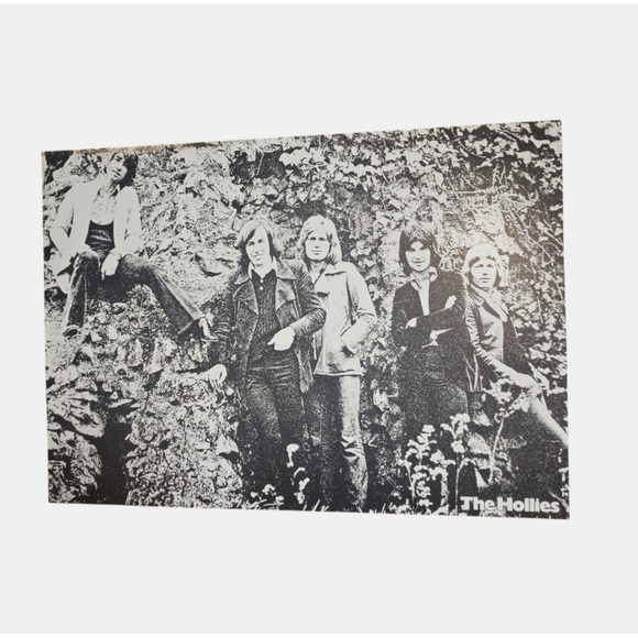 The Hollies 28x20 Vintage 1970s Black & White Epic Records Flat Promo Poster
